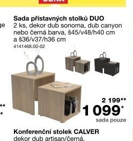 Sada přístavných stolků DUO