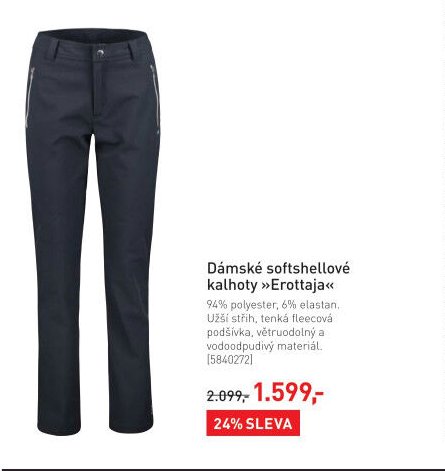 Dámské softshellové kalhoty »Erottaja« - Intersport aktualniletaky.eu