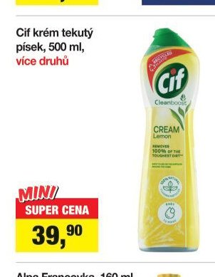 Cif krém tekutý písek, 500 ml, více druhů