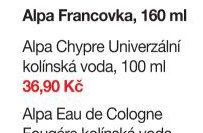 Alpa Chypre Univerzální kolínská voda, 100 ml