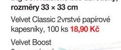 Velvet Classic 2vrstvé papírové kapesníky, 100 ks