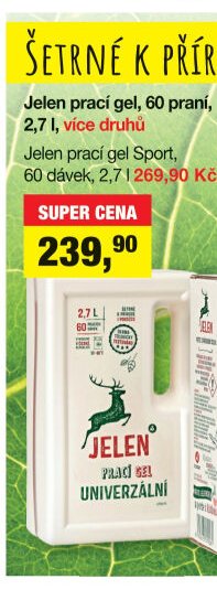 Jelen prací gel, 60 praní, 2,7 l