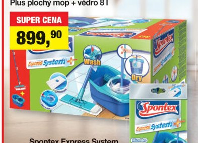 Spontex Express System Plus plochý mop + vědro 8 l
