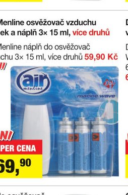 Air Menline osvěžovač vzduchu strojek a náplň 3x 15 ml