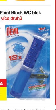 Dr. Devil 3v1 Point Block WC blok v tubě, 75 ml