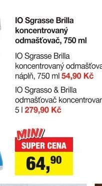 IO Sgrasse Brilla koncentrovaný odmašťovač, 750 ml