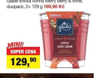 Glade svíčka Merry Berry & Wine, duopack, 2x 129 g