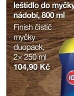 Finish čistič myčky duopack, 2x 250 ml