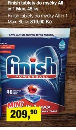 Finish tablety do myčky All in 1 Max, 48 ks
