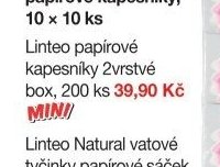 Linteo papírové kapesníky 2vrstvé box, 200 ks
