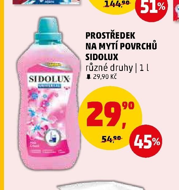 Prostředek na mytí povrchů Sidolux - Penny Market aktualniletaky.eu
