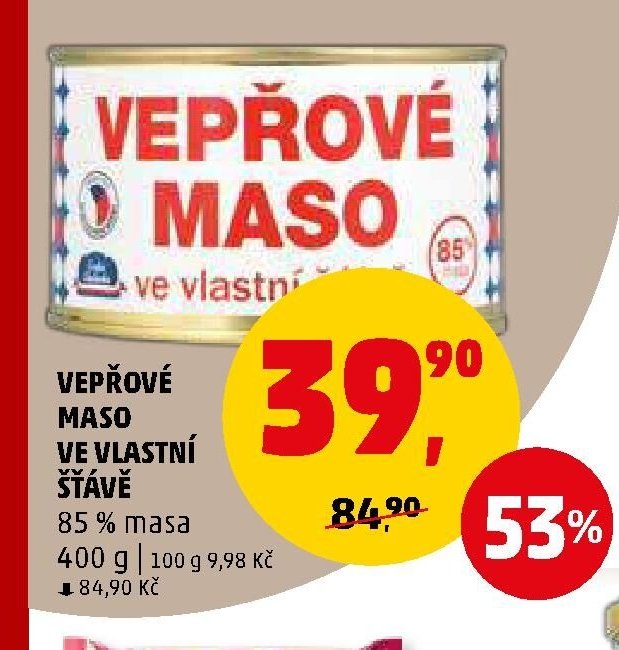 Vepřové maso ve vlastní šťávě - Penny Market aktualniletaky.eu