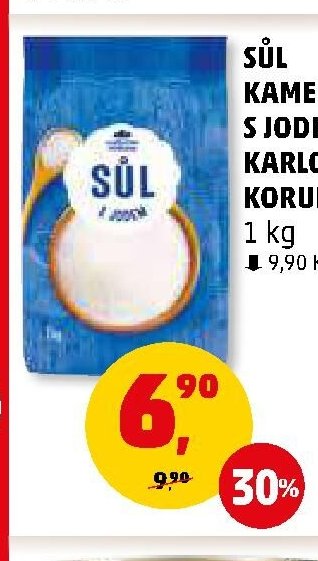 Sůl kamenná s jodem Karlova Koruna - Penny Market aktualniletaky.eu