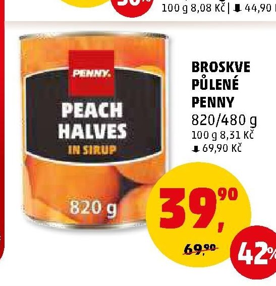 Broskve půlené Penny - Penny Market aktualniletaky.eu