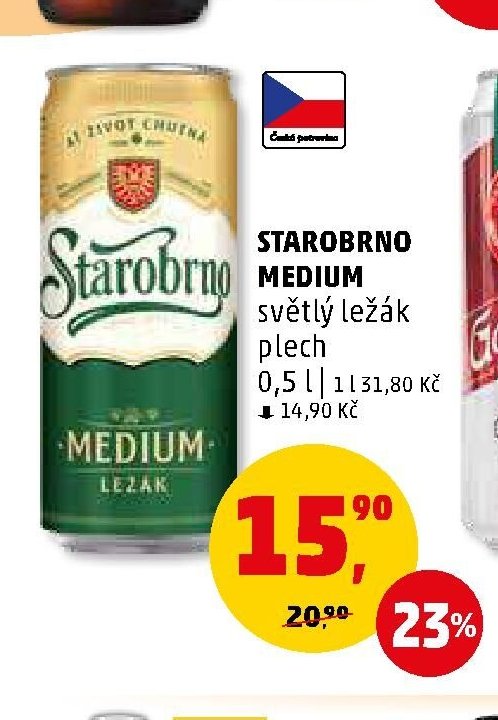 STAROBRNO MEDIUM světlý ležák plech - Penny Market aktualniletaky.eu