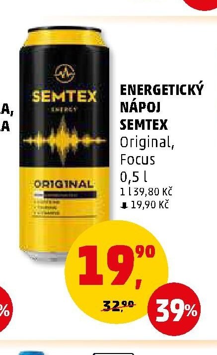 Energetický nápoj Semtex Original, Focus 0,5 l - Penny Market aktualniletaky.eu