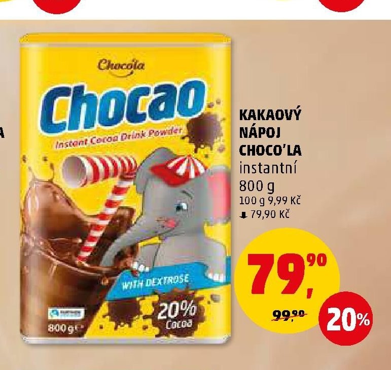 KAKAOVÝ NÁPOJ CHOCO'LA instantní - Penny Market aktualniletaky.eu