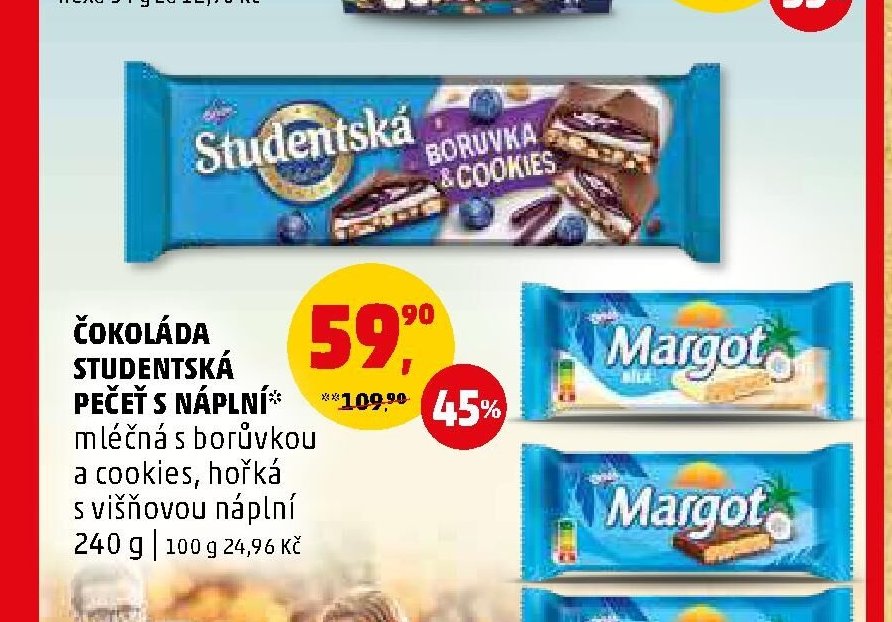 Čokoláda Studentská pečeť s náplní - Penny Market aktualniletaky.eu