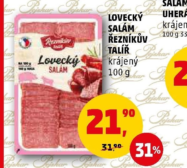 LOVECKÝ SALÁM ŘEZNÍKŮV TALÍŘ krájený - Penny Market aktualniletaky.eu