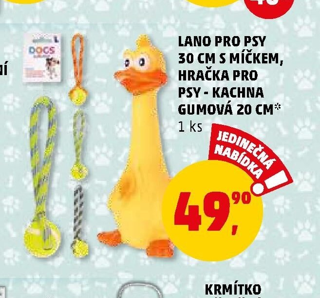 LANO PRO PSY 30 CM S MÍČKEM, HRAČKA PRO PSY - KACHNA GUMOVÁ 20 CM* - Penny Market aktualniletaky.eu