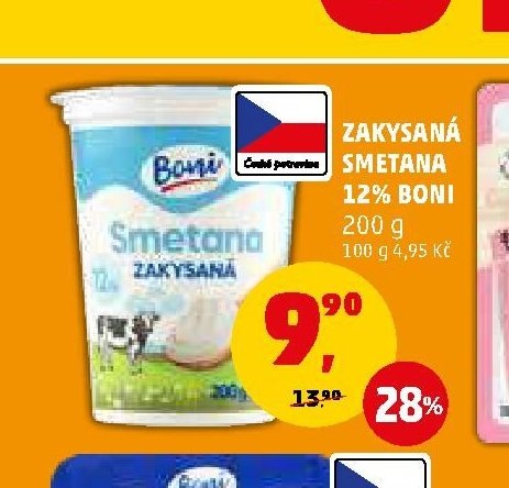 Zakysaná smetana 12% Boni 200 g - Penny Market aktualniletaky.eu