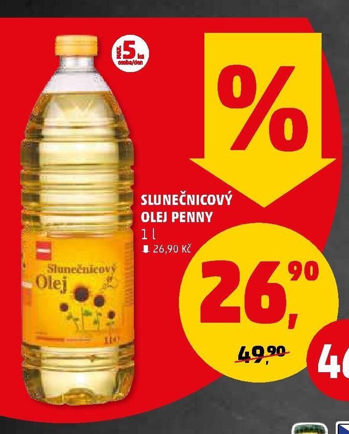 SLUNEČNICOVÝ OLEJ PENNY 1 l - Penny Market aktualniletaky.eu