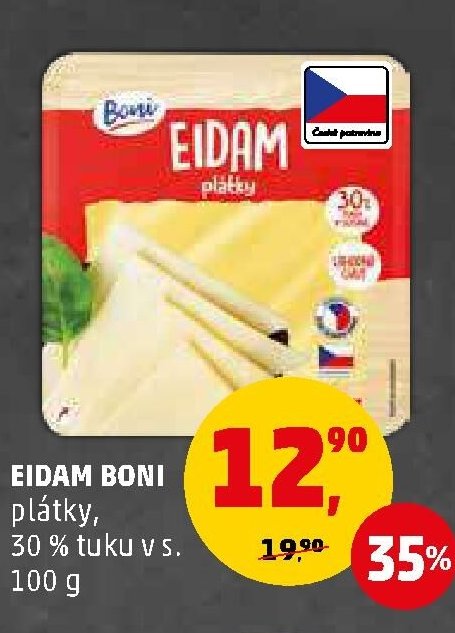 EIDAM BONI plátky, 30 % tuku v s. 100 g - Penny Market aktualniletaky.eu