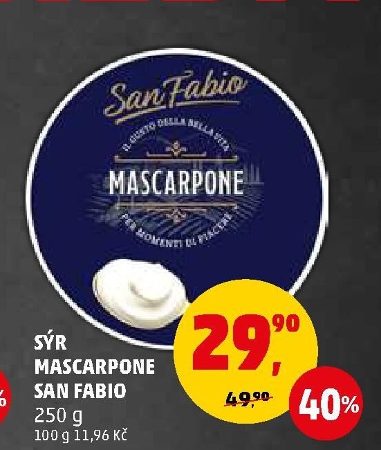 SÝR MASCARPONE SAN FABIO 250 g - Penny Market aktualniletaky.eu