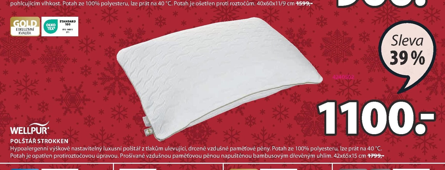 Polštář STROKKEN - Jysk aktualniletaky.eu