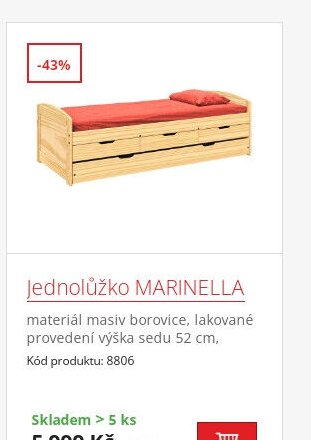 Jednolůžko MARINELLA