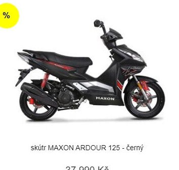 skútr MAXON ARDOUR 125 - černý