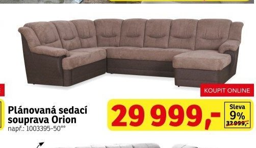 Plánovaná sedací souprava Orion