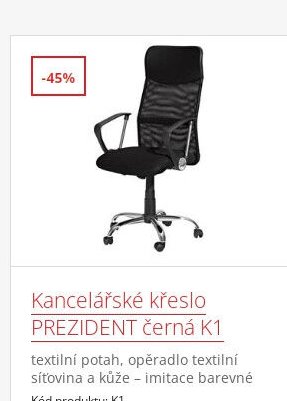Kancelářské křeslo PREZIDENT černá K1 - IDEA nábytek aktualniletaky.eu