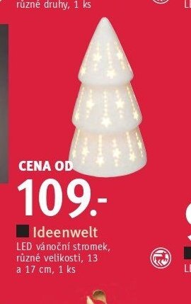 Ideenwelt LED vánoční stromek, různé velikosti, 13 a 17 cm, 1 ks