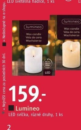 Lumineo LED svíčka, různé druhy, 1 ks