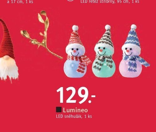 Lumineo LED sněhulák, 1 ks