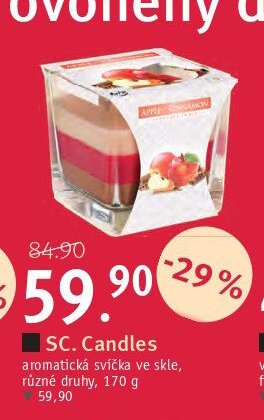 SC. Candles aromatická svíčka ve skle