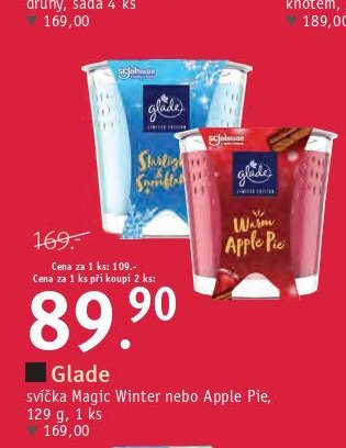 Glade svíčka Magic Winter nebo Apple Pie