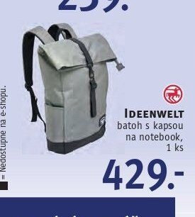 IDEENWELT batoh s kapsou na notebook, 1 ks