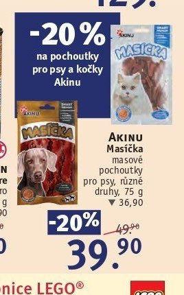 AKINU Masička masové pochoutky pro psy, různé druhy, 75 g