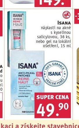 Isana náplasti na akné nebo gel