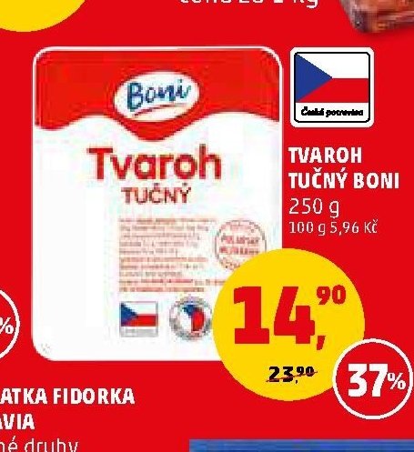 Tvaroh tučný Boni - Penny Market aktualniletaky.eu