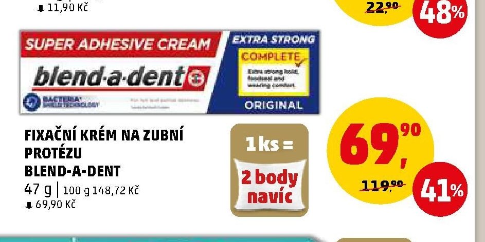 FIXAČNÍ KRÉM NA ZUBNÍ PROTÉZU BLEND-A-DENT - Penny Market aktualniletaky.eu