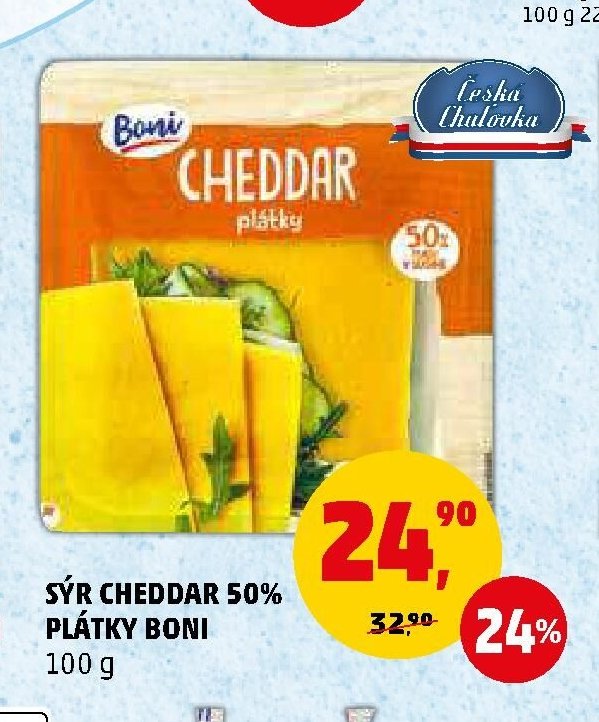 SÝR CHEDDAR 50% PLÁTKY BONI - Penny Market aktualniletaky.eu