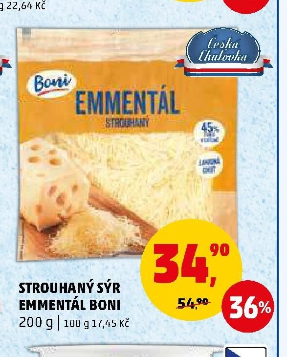 STROUHANÝ SÝR EMMENTÁL BONI - Penny Market aktualniletaky.eu