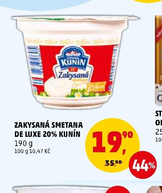 Zakysaná smetana de luxe 20% Kunín - Penny Market aktualniletaky.eu