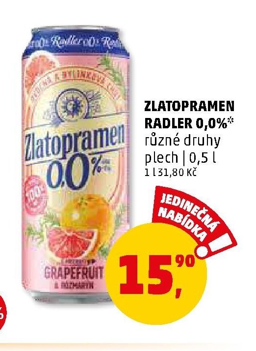 ZLATOPRAMEN RADLER 0,0% - Penny Market aktualniletaky.eu