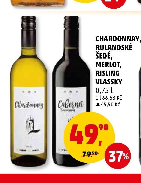 CHARDONNAY, RULANDSKÉ ŠEDÉ, MERLOT, RISLING VLASSKY - Penny Market aktualniletaky.eu