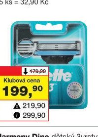 Gillette Mach3 náhradní hlavice, 4 ks