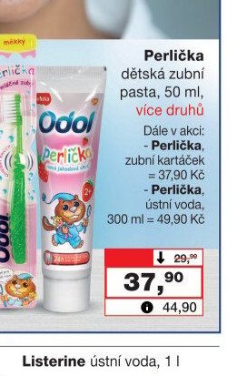 Perlička dětská zubní pasta, 50 ml